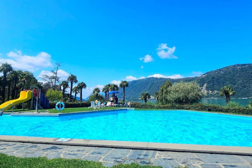 Idyllische Ferienwohnung In Bissone Luaran gambar