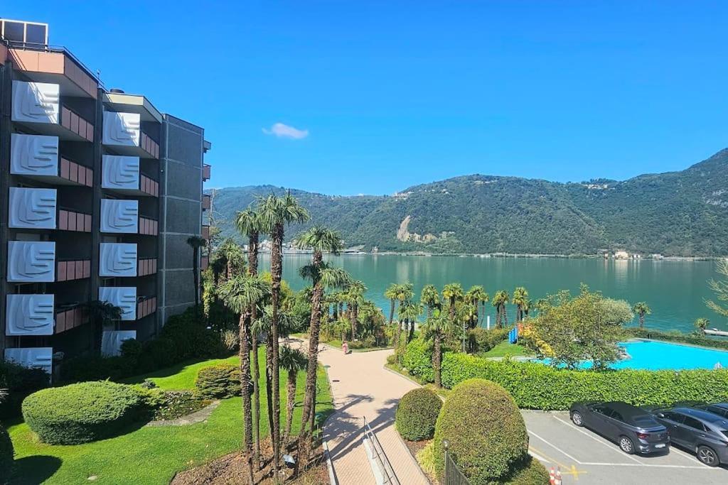 Idyllische Ferienwohnung In Bissone Luaran gambar