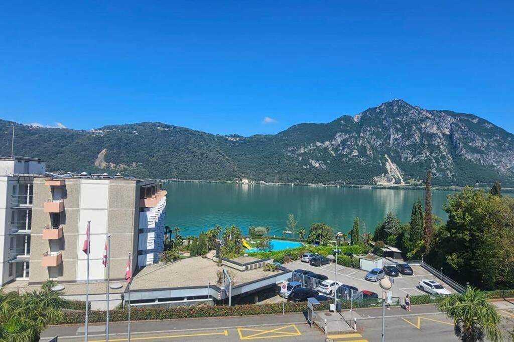 Idyllische Ferienwohnung In Bissone Luaran gambar